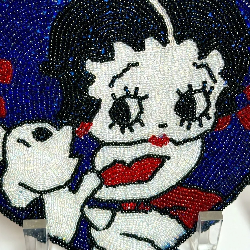 BETTY BOOP Y2K NEVER used, hand beaded front & back with her little dog …